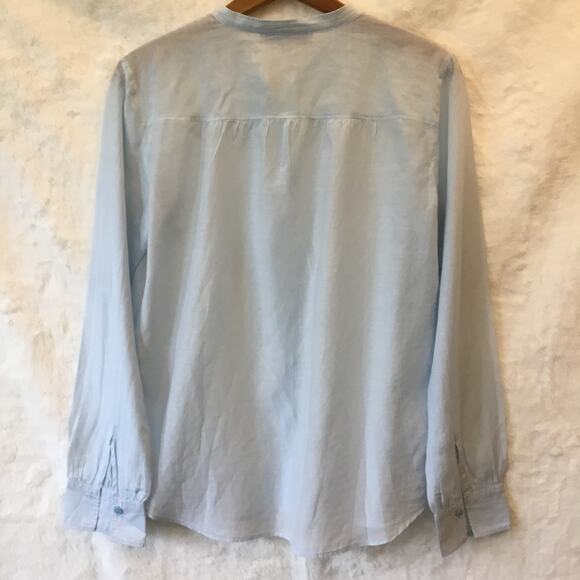 LOFT Light Blue Button Up Shirt - Picture 8 of 11